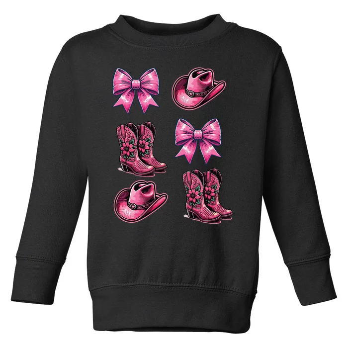 Pinkk Coquette Cowgirl Toddler Sweatshirt