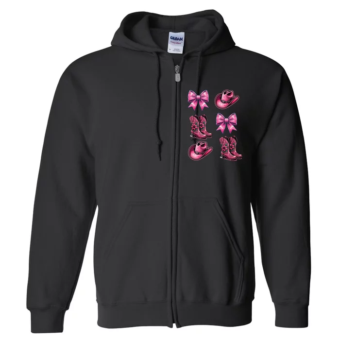 Pinkk Coquette Cowgirl Full Zip Hoodie