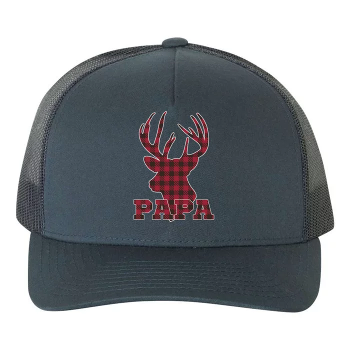 Papa Christmas Clothing Red Plaid Deer Meaningful Gift Gift Yupoong Adult 5-Panel Trucker Hat