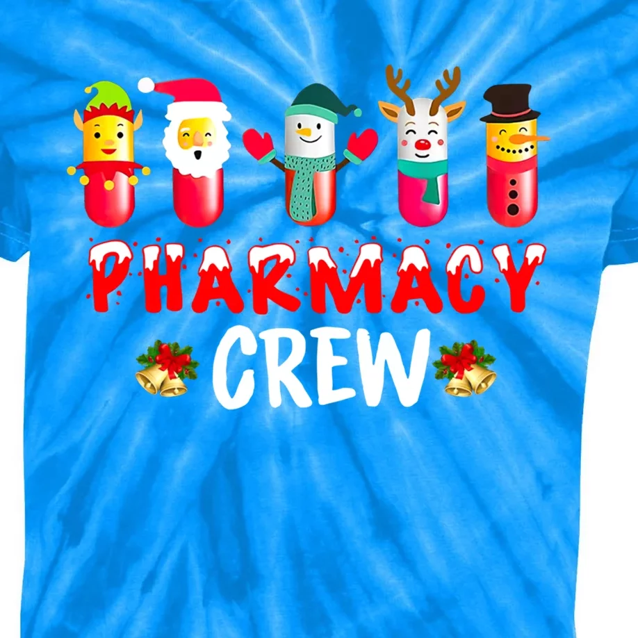 Pharmacy Crew Christmas Funny Pharmacist Christmas Great Gift Kids Tie-Dye T-Shirt