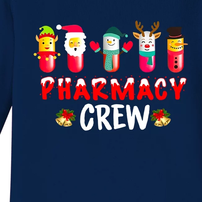 Pharmacy Crew Christmas Funny Pharmacist Christmas Great Gift Baby Long Sleeve Bodysuit