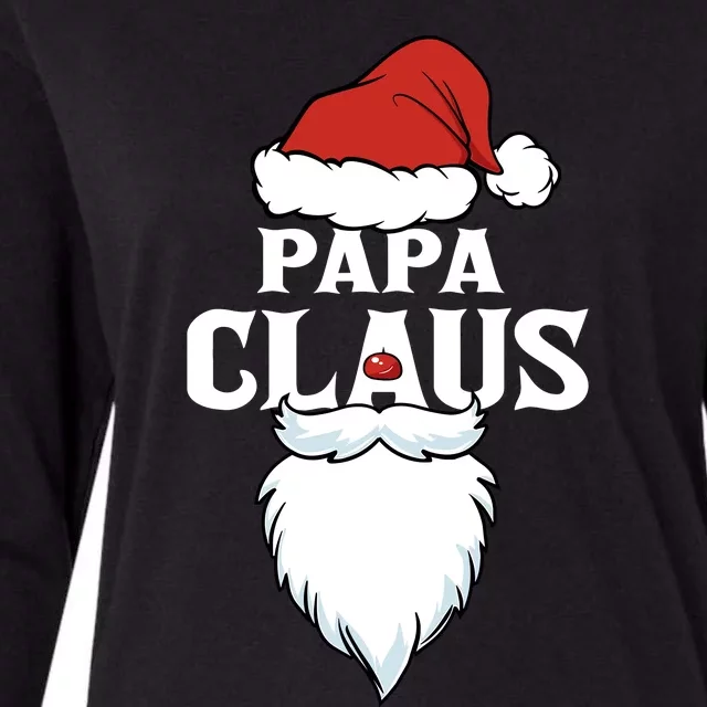 Papa Claus Christmas Lights Pajama Family Matching Womens Cotton Relaxed Long Sleeve T-Shirt