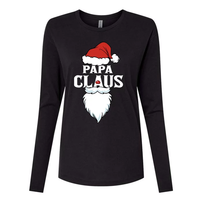 Papa Claus Christmas Lights Pajama Family Matching Womens Cotton Relaxed Long Sleeve T-Shirt