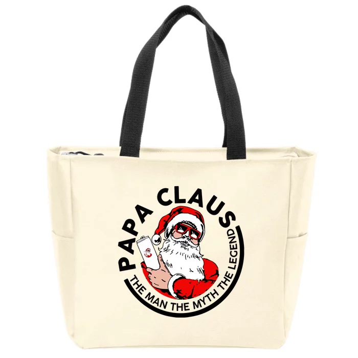 Papa Claus Christmas The The Myth The Legend Great Gift Zip Tote Bag