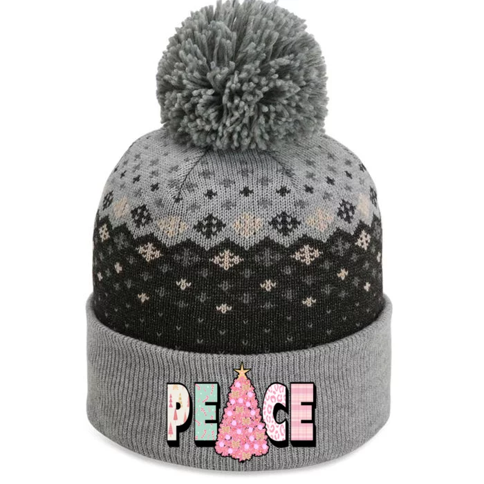 Peace Christmas Cute Holiday Gift The Baniff Cuffed Pom Beanie