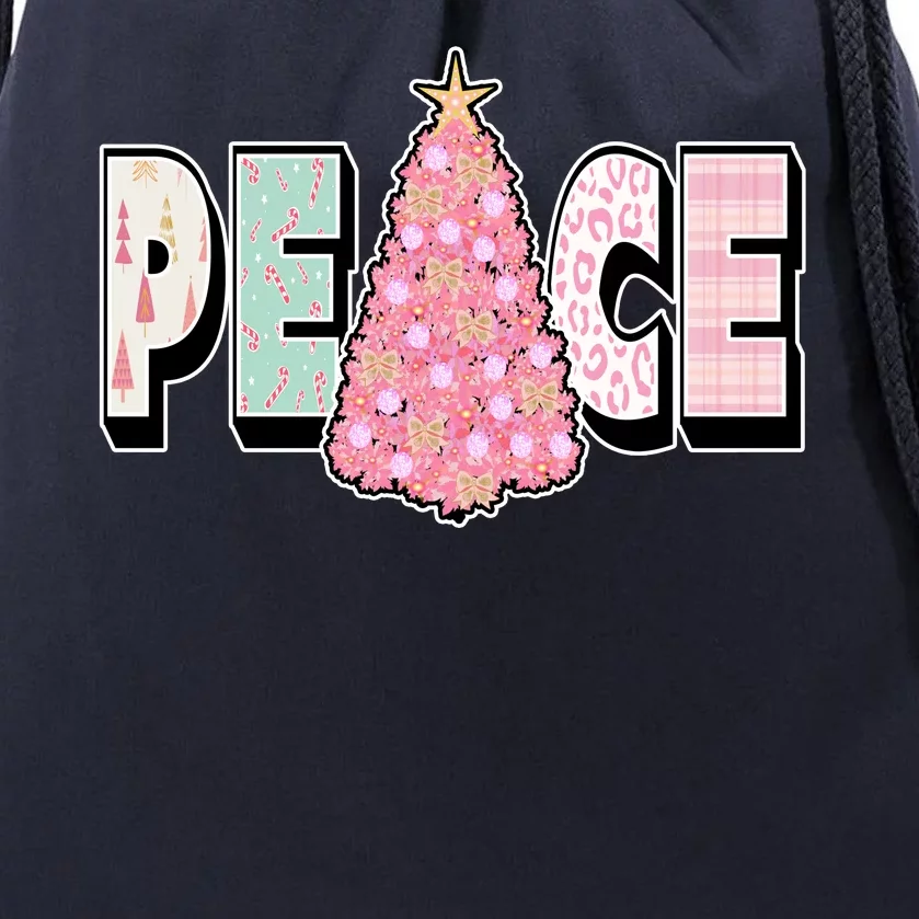 Peace Christmas Cute Holiday Gift Drawstring Bag