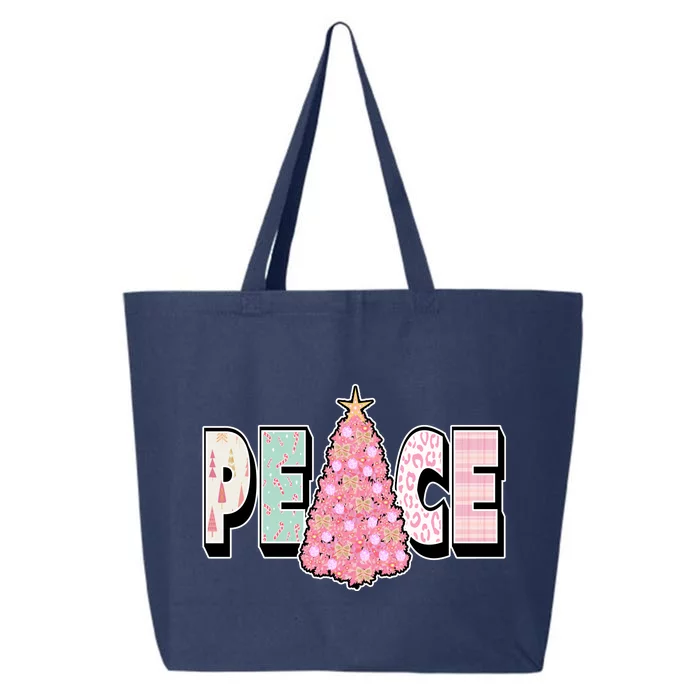 Peace Christmas Cute Holiday Gift 25L Jumbo Tote