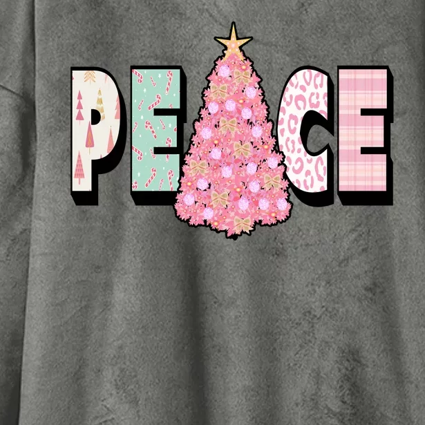 Peace Christmas Cute Holiday Gift Hooded Wearable Blanket