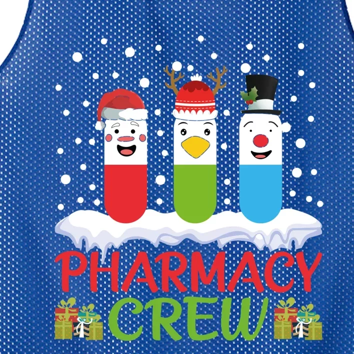 Pharmacy Crew Christmas Pills Snow Reindeer Santa Claus Gift Mesh Reversible Basketball Jersey Tank