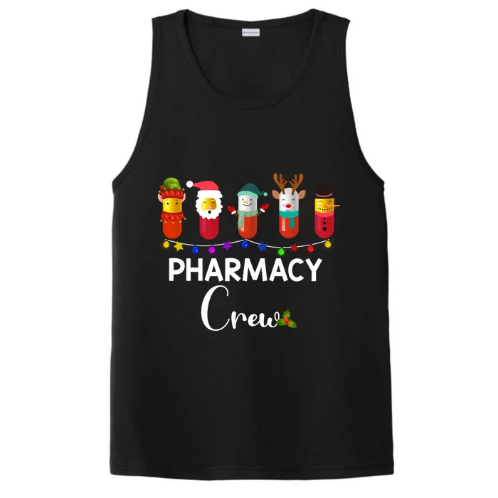 Pharmacy Crew Christmas Pills Snow Reindeer Santa Claus Gift Performance Tank