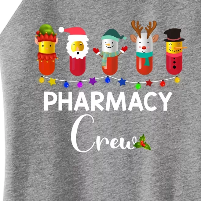 Pharmacy Crew Christmas Pills Snow Reindeer Santa Claus Gift Women’s Perfect Tri Rocker Tank