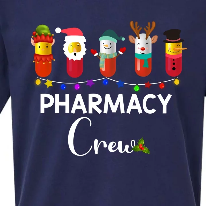 Pharmacy Crew Christmas Pills Snow Reindeer Santa Claus Gift Sueded Cloud Jersey T-Shirt