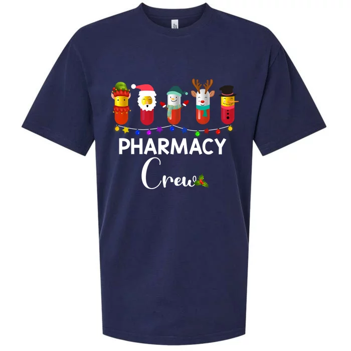 Pharmacy Crew Christmas Pills Snow Reindeer Santa Claus Gift Sueded Cloud Jersey T-Shirt