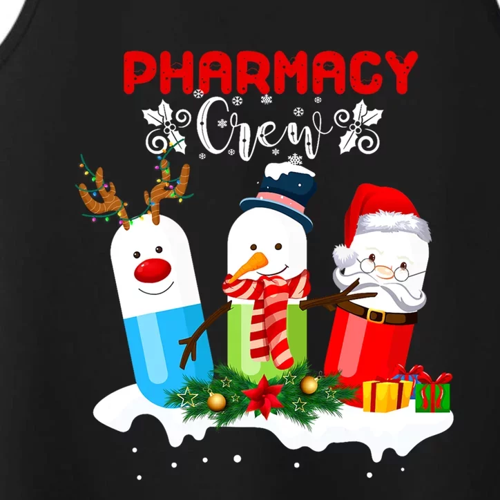 Pharmacy Crew Christmas Pills Snow Reindeer Santa Claus Gift Performance Tank