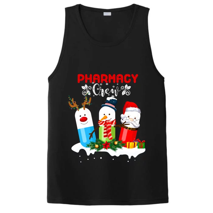 Pharmacy Crew Christmas Pills Snow Reindeer Santa Claus Gift Performance Tank