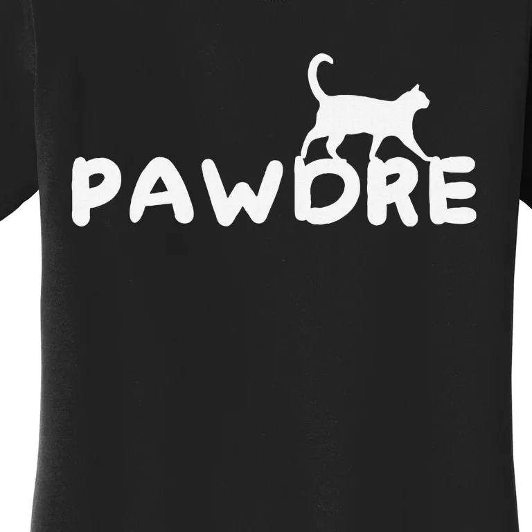 Pawdre Cute Cat Dad FatherS Day Design Women's T-Shirt