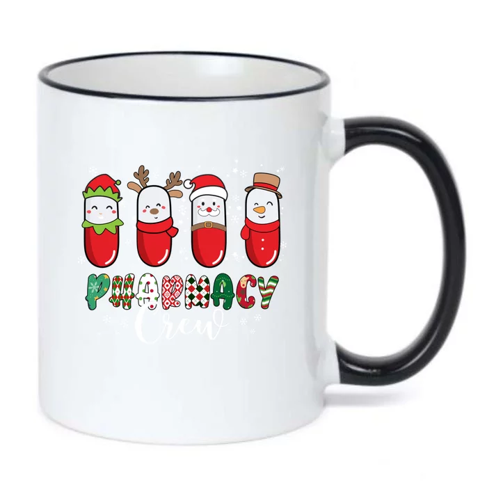 Pharmacy Crew Christmas Pills Snow Reindeer Santa Lights Gift Black Color Changing Mug