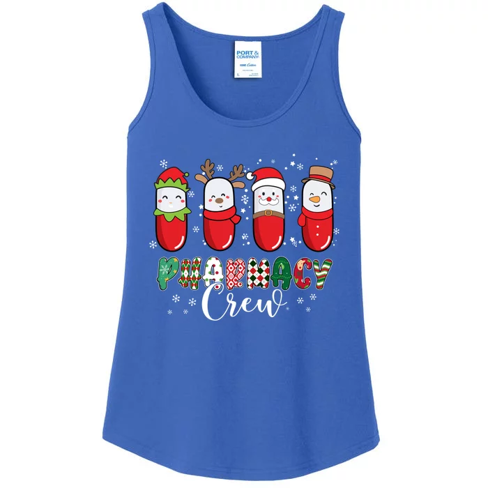 Pharmacy Crew Christmas Pills Snow Reindeer Santa Lights Gift Ladies Essential Tank