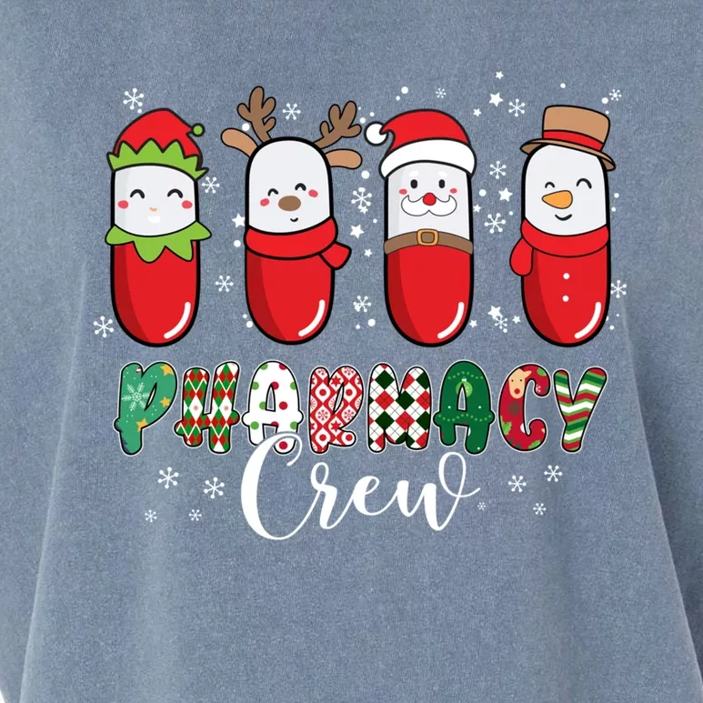 Pharmacy Crew Christmas Pills Snow Reindeer Santa Lights Gift Garment-Dyed Women's Muscle Tee