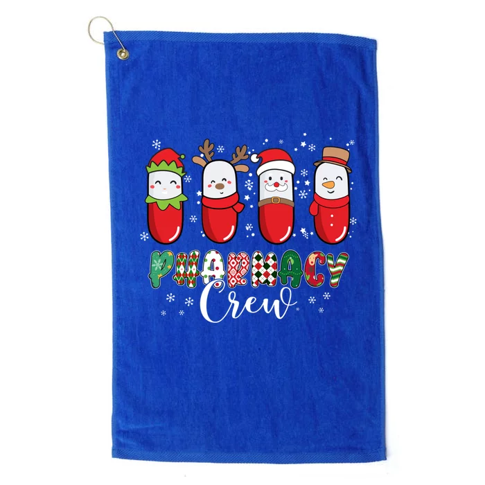 Pharmacy Crew Christmas Pills Snow Reindeer Santa Lights Gift Platinum Collection Golf Towel