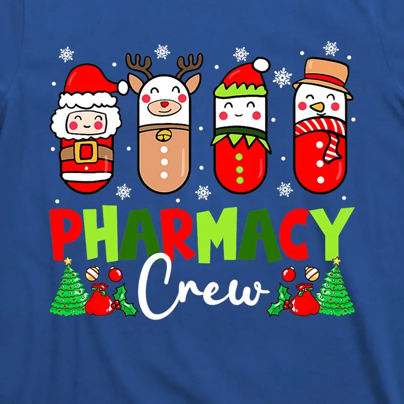 Pharmacy Crew Christmas Pills Snow Reindeer Xmas Pajamas Gift T-Shirt