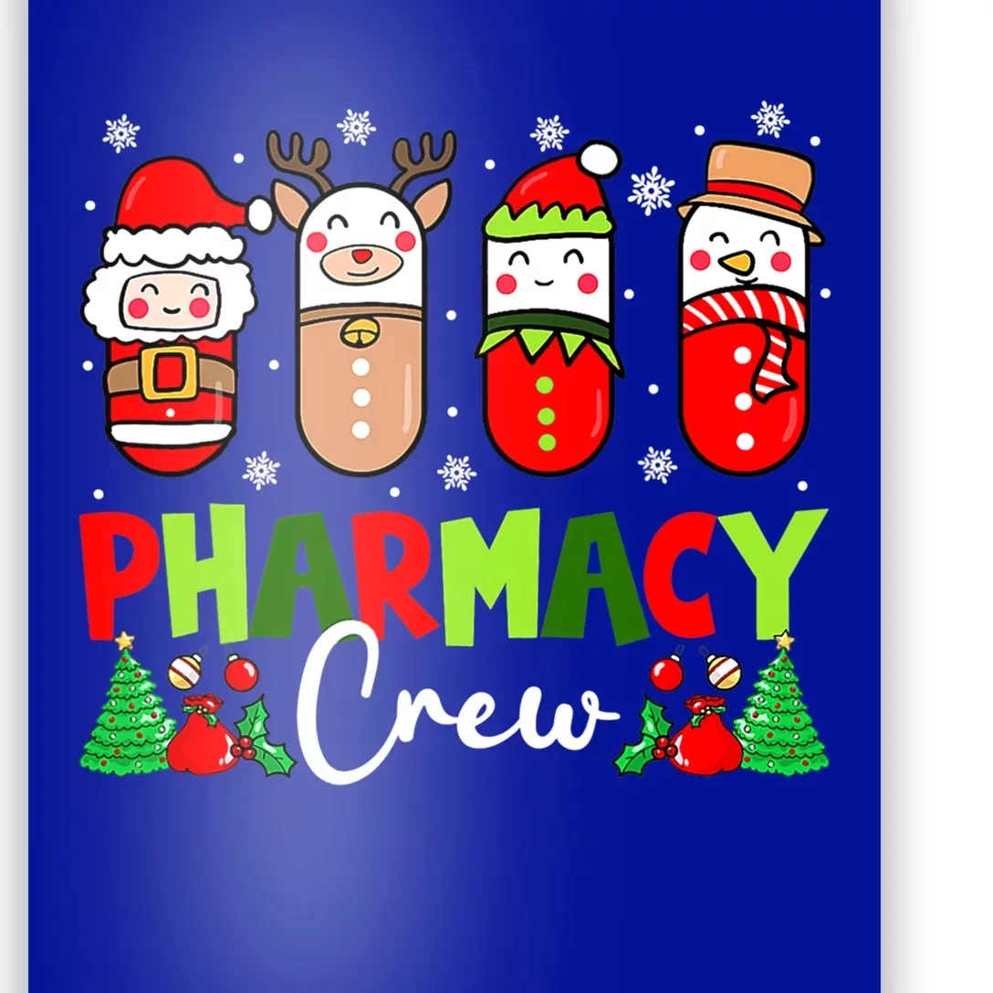 Pharmacy Crew Christmas Pills Snow Reindeer Xmas Pajamas Gift Poster