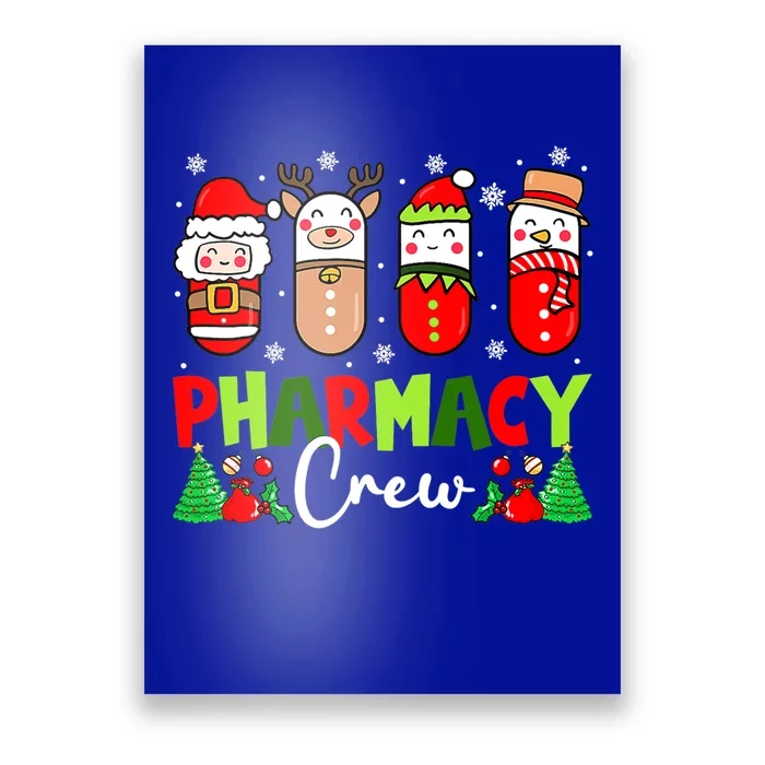 Pharmacy Crew Christmas Pills Snow Reindeer Xmas Pajamas Gift Poster