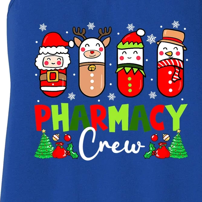 Pharmacy Crew Christmas Pills Snow Reindeer Xmas Pajamas Gift Women's Racerback Tank