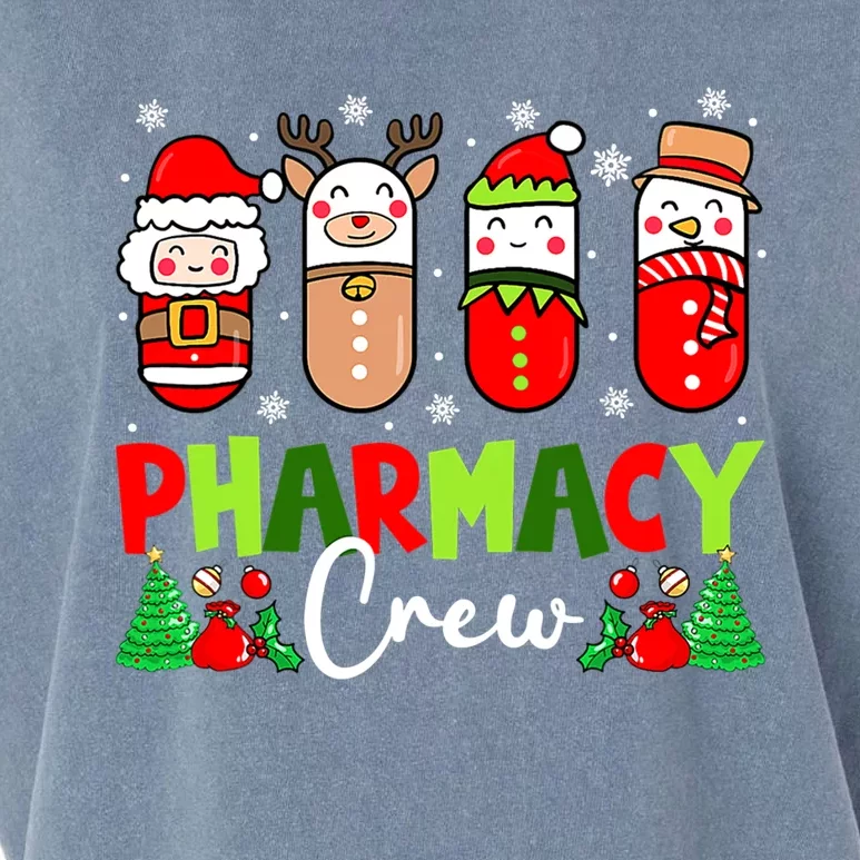 Pharmacy Crew Christmas Pills Snow Reindeer Xmas Pajamas Gift Garment-Dyed Women's Muscle Tee