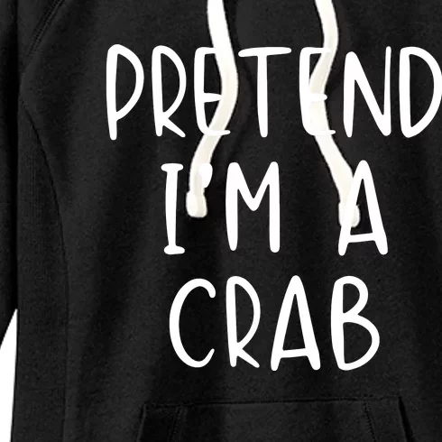 Pretend Crab Costume Halloween Lazy Easy Women's Fleece Hoodie