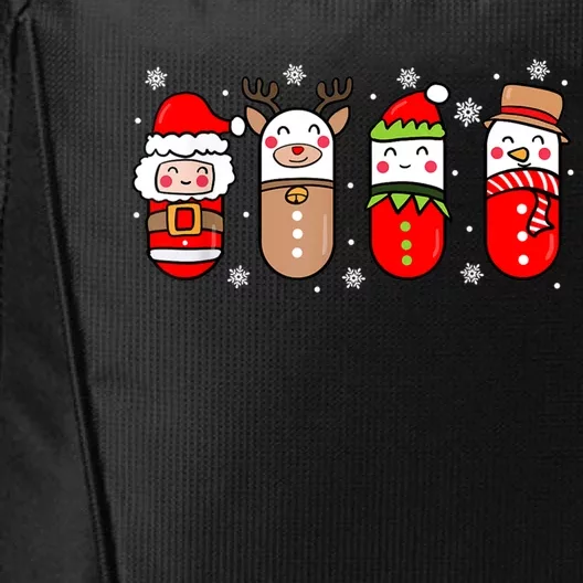 Pharmacy Crew Christmas Pills Snow Reindeer Xmas Pajamas Gift City Backpack