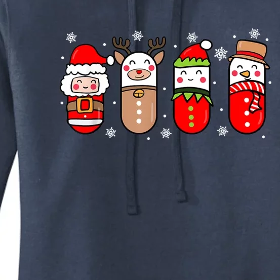 Pharmacy Crew Christmas Pills Snow Reindeer Xmas Pajamas Gift Women's Pullover Hoodie