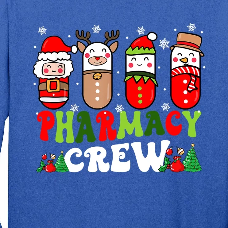 Pharmacy Crew Christmas Pills Snow Reindeer Xmas Pajamas Gift Tall Long Sleeve T-Shirt