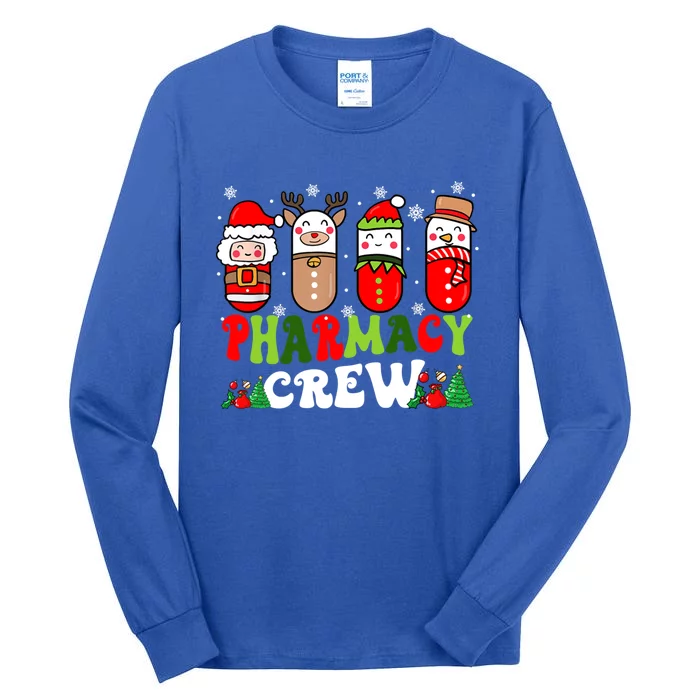 Pharmacy Crew Christmas Pills Snow Reindeer Xmas Pajamas Gift Tall Long Sleeve T-Shirt