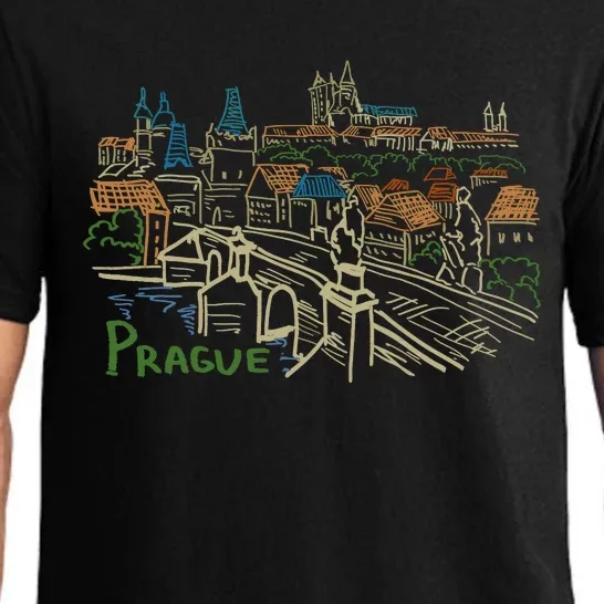 Prague City Charles Bridge Pajama Set