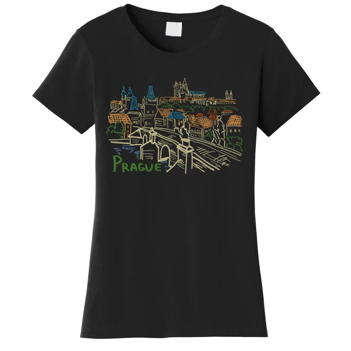 Prague City Charles Bridge Women's T-Shirt