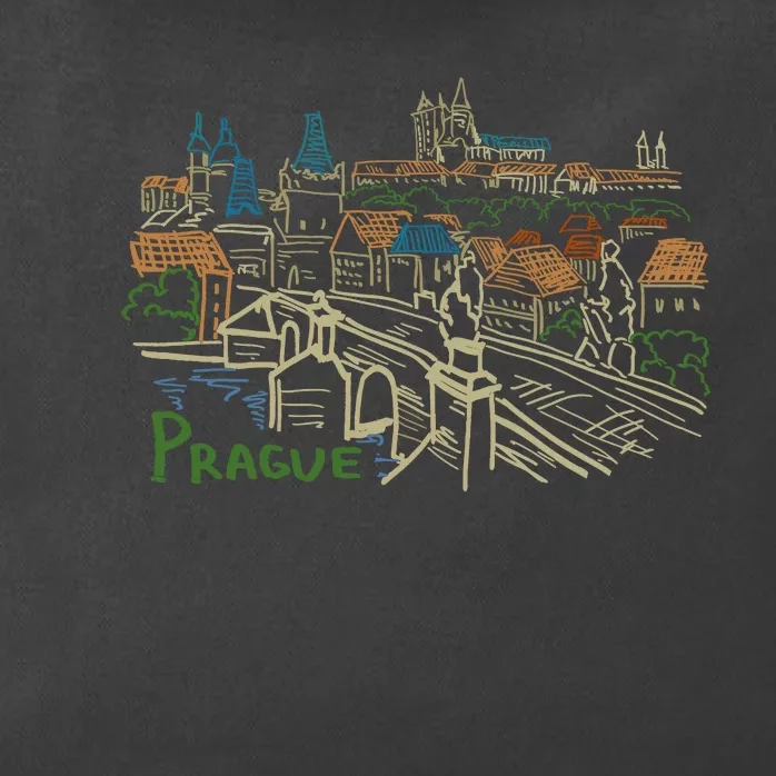 Prague City Charles Bridge Zip Tote Bag