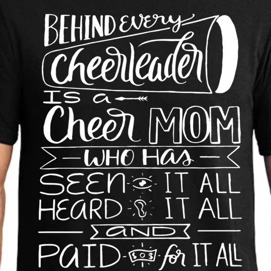 Proud Cheer Cheerleader Mom Parent Saying Seen Heard Paid Funny Gift Pajama Set