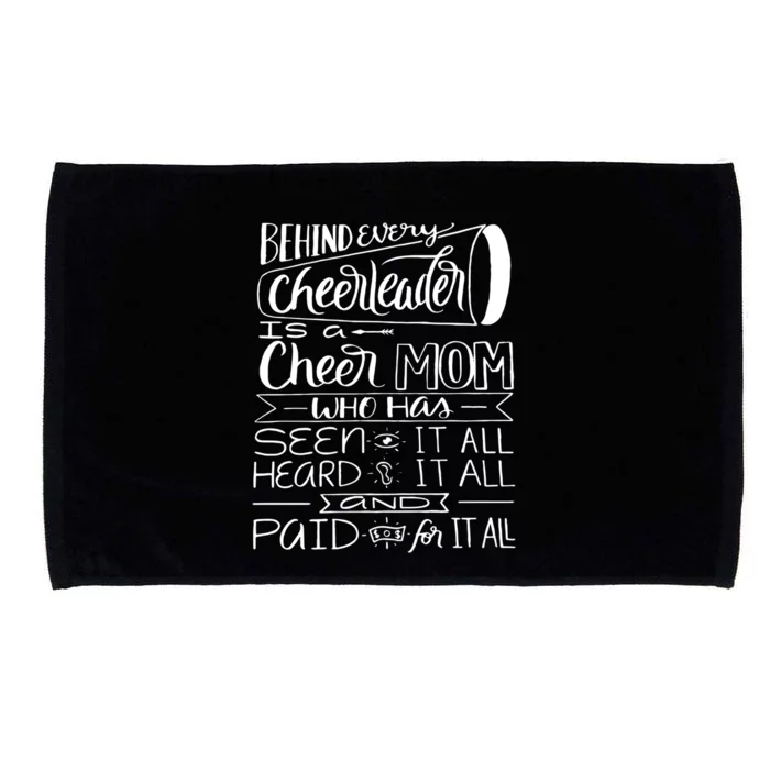 Proud Cheer Cheerleader Mom Parent Saying Seen Heard Paid Funny Gift Microfiber Hand Towel