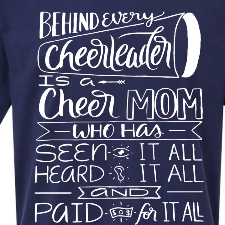 Proud Cheer Cheerleader Mom Parent Saying Seen Heard Paid Funny Gift Sueded Cloud Jersey T-Shirt