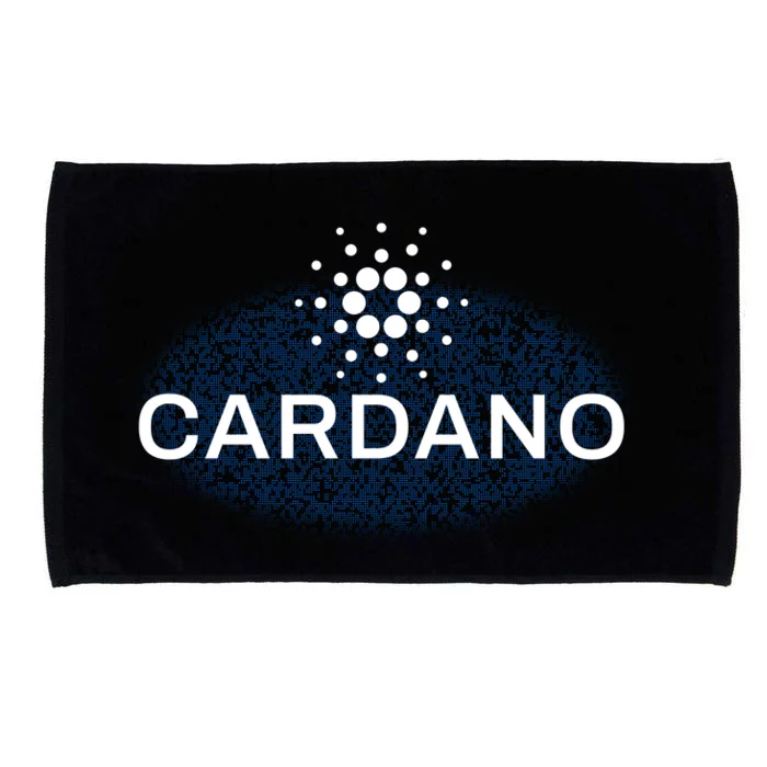 Pixel Cardano Cryptocurrency Logo Microfiber Hand Towel