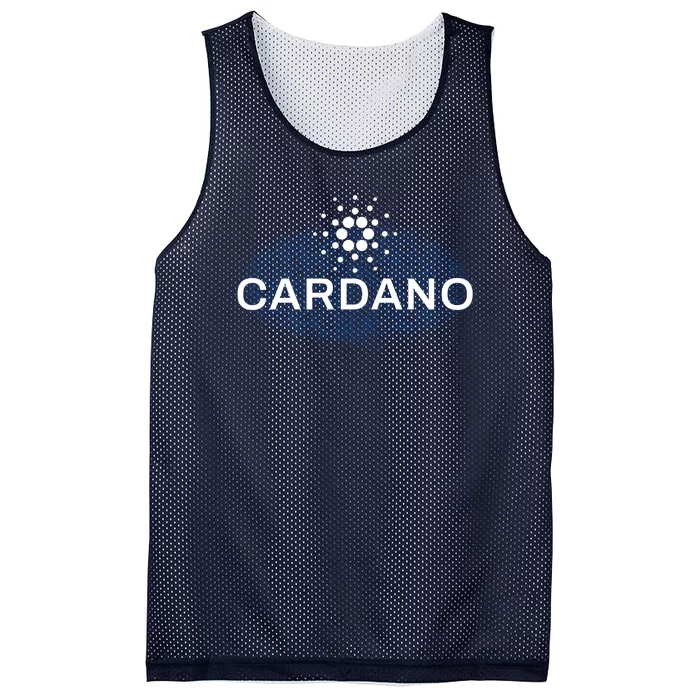 Pixel Cardano Cryptocurrency Logo Mesh Reversible Basketball Jersey Tank