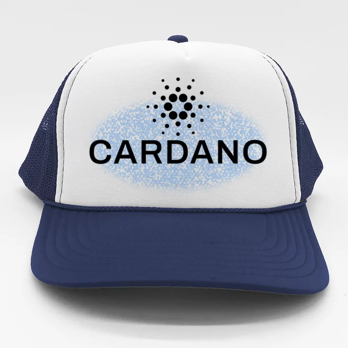 Pixel Cardano Cryptocurrency Logo Trucker Hat