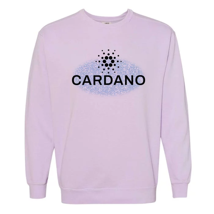 Pixel Cardano Cryptocurrency Logo Garment-Dyed Sweatshirt