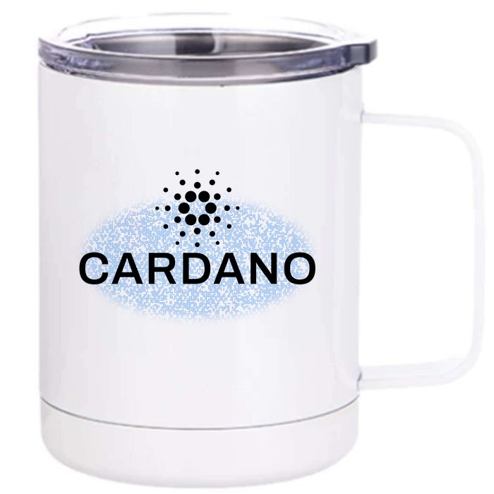 Pixel Cardano Cryptocurrency Logo Front & Back 12oz Stainless Steel Tumbler Cup