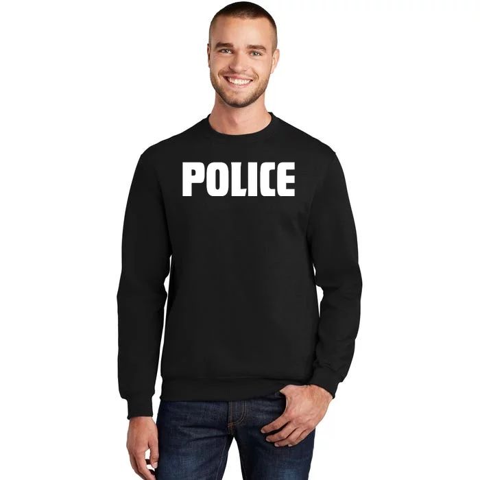 Police Costume Cop Uniform Officer Halloween Tall Sweatshirt