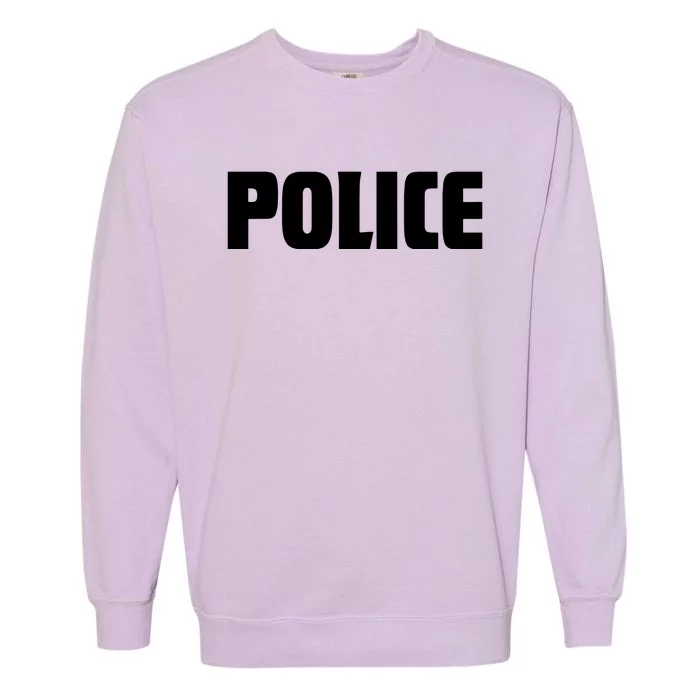 Police Costume Cop Uniform Officer Halloween Garment-Dyed Sweatshirt