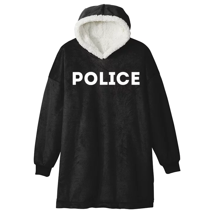 Police Costume Cop Uniform Officer Halloween Hooded Wearable Blanket