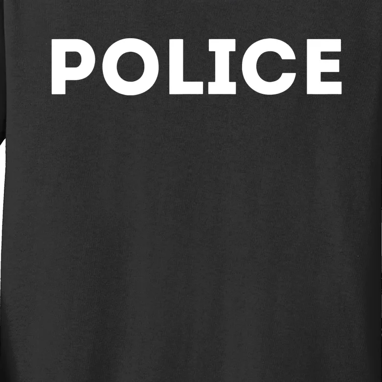 Police Costume Cop Uniform Officer Halloween Kids Long Sleeve Shirt