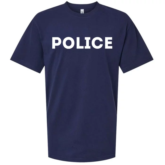 Police Costume Cop Uniform Officer Halloween Sueded Cloud Jersey T-Shirt